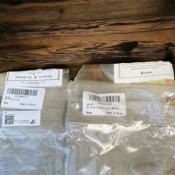 Lot of 7 Gold Hair Accessories Sparkly Bow & Butterfly Clips/Barrettes/Claws New - Picture 6 of 6